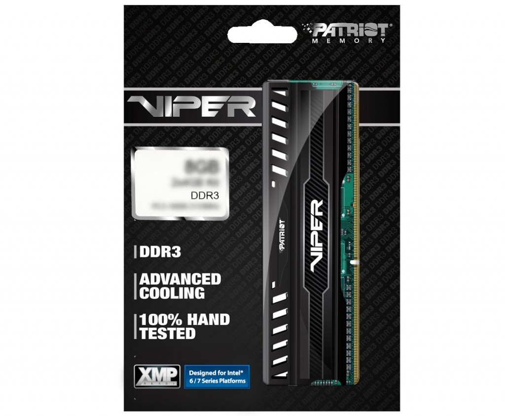 Patriot Viper III 16Go (2x8Go) DDR3 1600 MHz – PC3-12800, 1.5V, PV316G160C0KBL