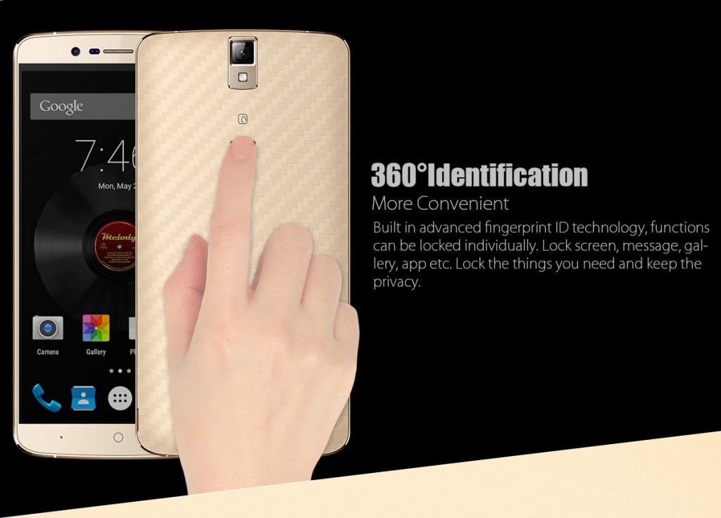 Display LCD + Touch Screen Originale Per Elephone P8000 - Schermo Intero Gold - Compatibile Android 5.1/6.0