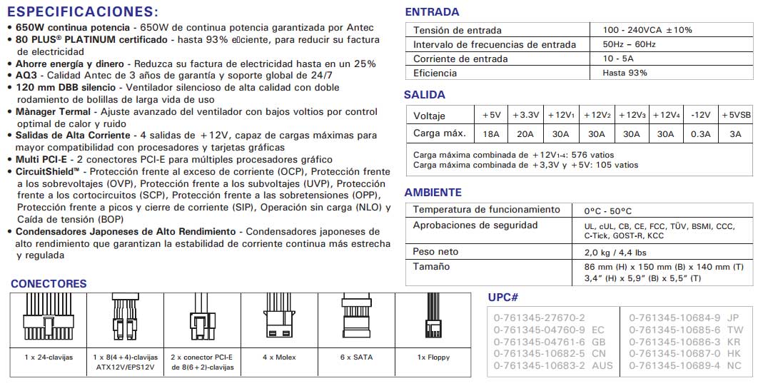 ANTEC-EARTHWATTS-PLATINUM-ESPECIFICACIONES