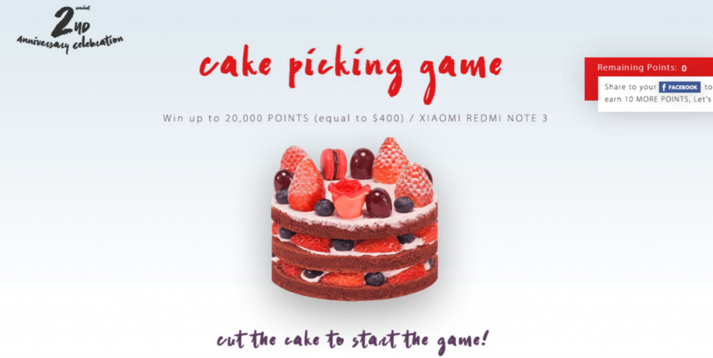2nd Anniversary Sale Cake Game GearBest.com
