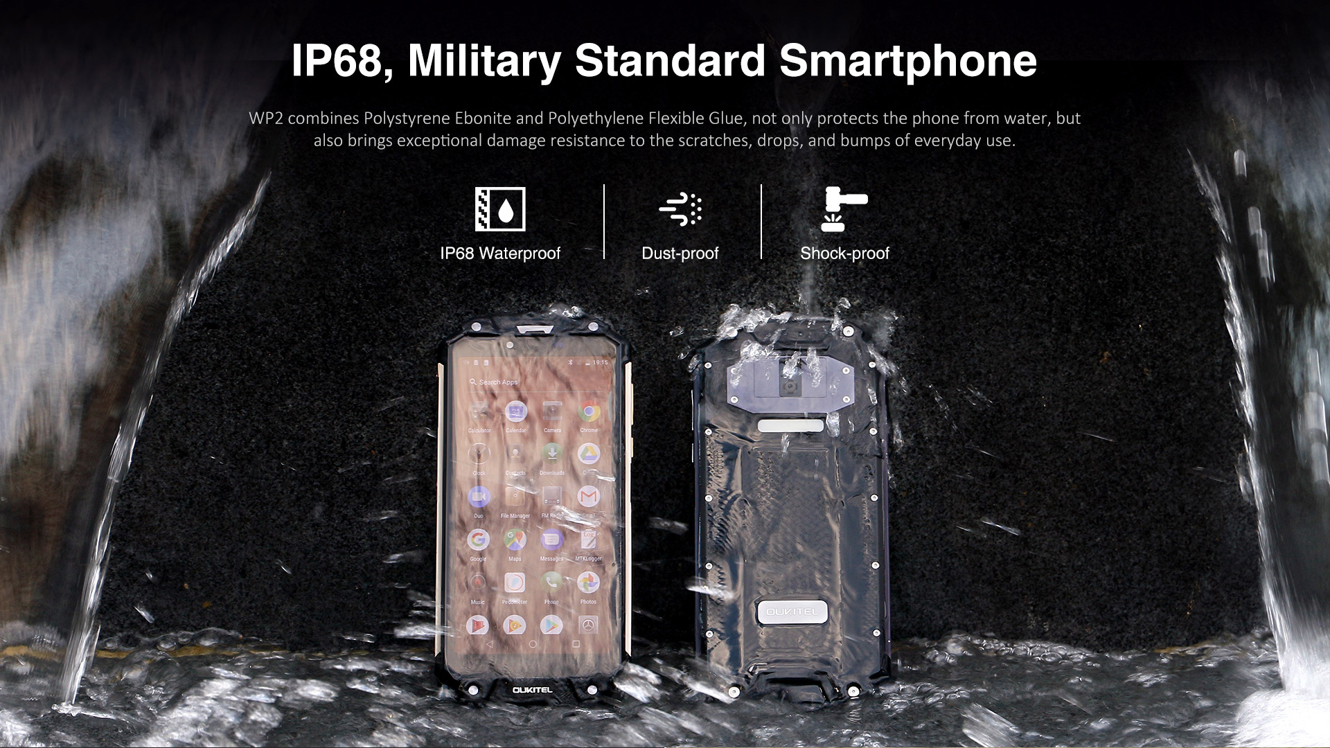 Dipos 2 Pellicole Protettive In Vetro Flessibile 9H Per Oukitel WP2, Anti-urto, Made In Germany